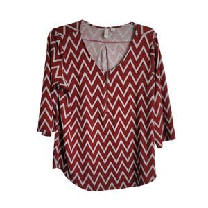 y2k Tacera Women Tops Size 2x Red and grey design Stylish Tomato Girl Comforts